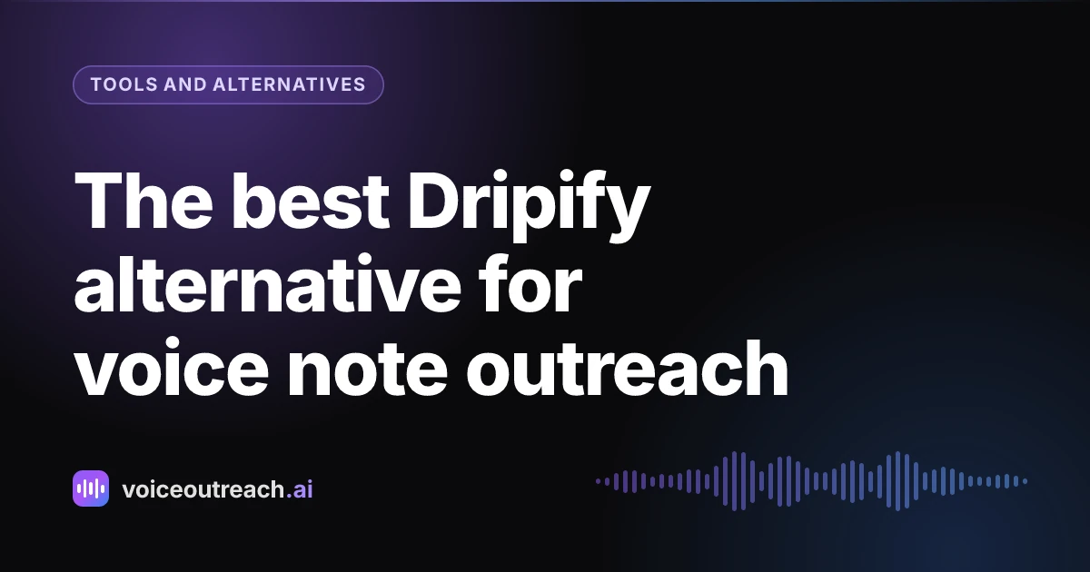 Cover for the guide to the best Dripify alternative for voice note outreach