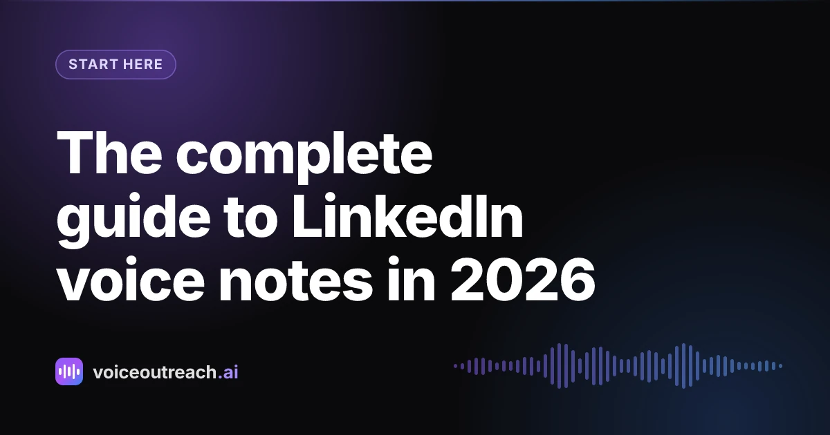 Cover for the complete guide to LinkedIn voice notes in 2026