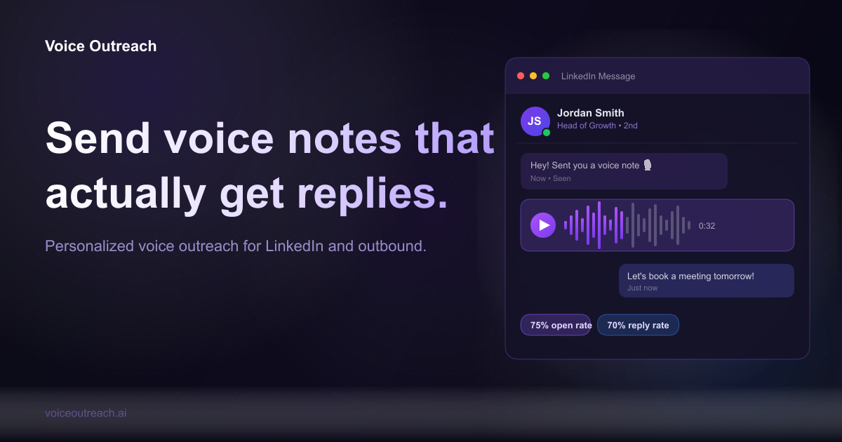 Voice Outreach | LinkedIn Outreach With Voice Notes